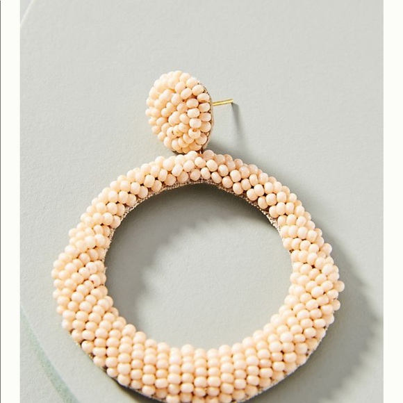 Anthropologie Anya beaded hoop drop earring - Picture 2 of 8